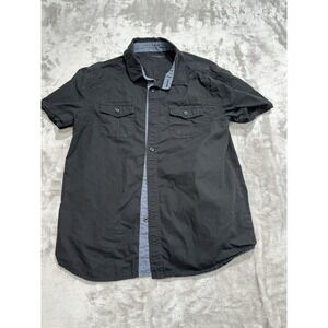 Sean John Shirt Boys Size XL Black‎ Short Sleeve Button Up See Description EUC